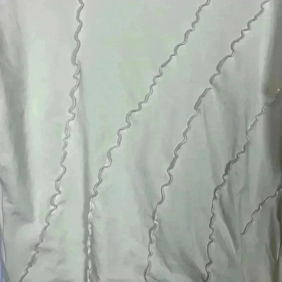 Oh Polly Not Over Yet Tee Ivory OS 4-6 Exposed Seams Short Sleeves Crew Unique - Picture 5 of 11